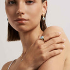 Raw Aquamarine Open Ring