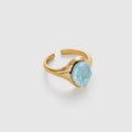 Raw Aquamarine Open Ring - Amber Lollipop
