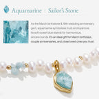 Raw Aquamarine Pearl Necklace AmberLollipop