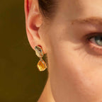 Raw Citrine Earrings