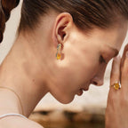 Raw Citrine Earrings