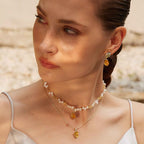 Raw Citrine Earrings