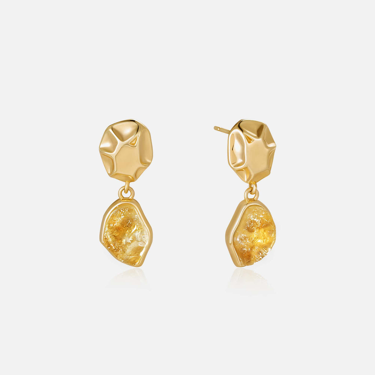 Raw Citrine Earrings AmberLollipop