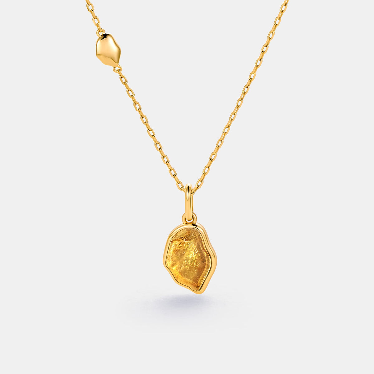 Raw Citrine Necklace AmberLollipop