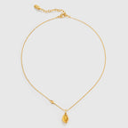 Raw Citrine Necklace - Amber Lollipop