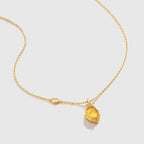 Raw Citrine Necklace - Amber Lollipop