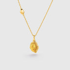 Raw Citrine Necklace - Amber Lollipop