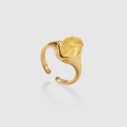 Raw Citrine Open Ring - Amber Lollipop