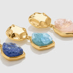 Raw Lapis Lazuli Earrings - Amber Lollipop