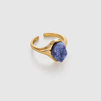 Raw Lapis Lazuli Open Ring AmberLollipop