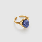 Raw Lapis Lazuli Open Ring - Amber Lollipop