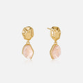 Raw Rose Quartz Earrings AmberLollipop