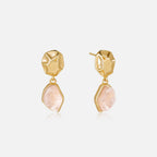 Raw Rose Quartz Earrings AmberLollipop