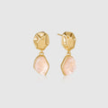 Raw Rose Quartz Earrings - Amber Lollipop