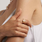 Raw Rose Quartz Open Ring