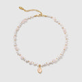 Raw Rose Quartz Pearl Necklace - Amber Lollipop