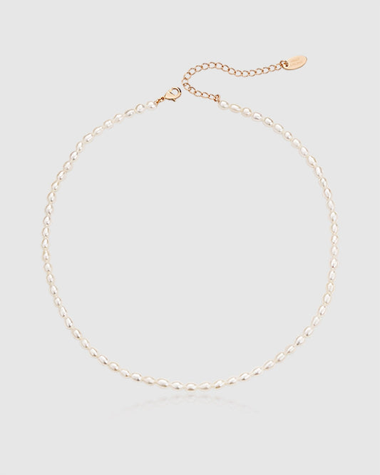 Rice Pearl Choker - Amber lollipop