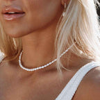 Rice Pearl Choker Necklace