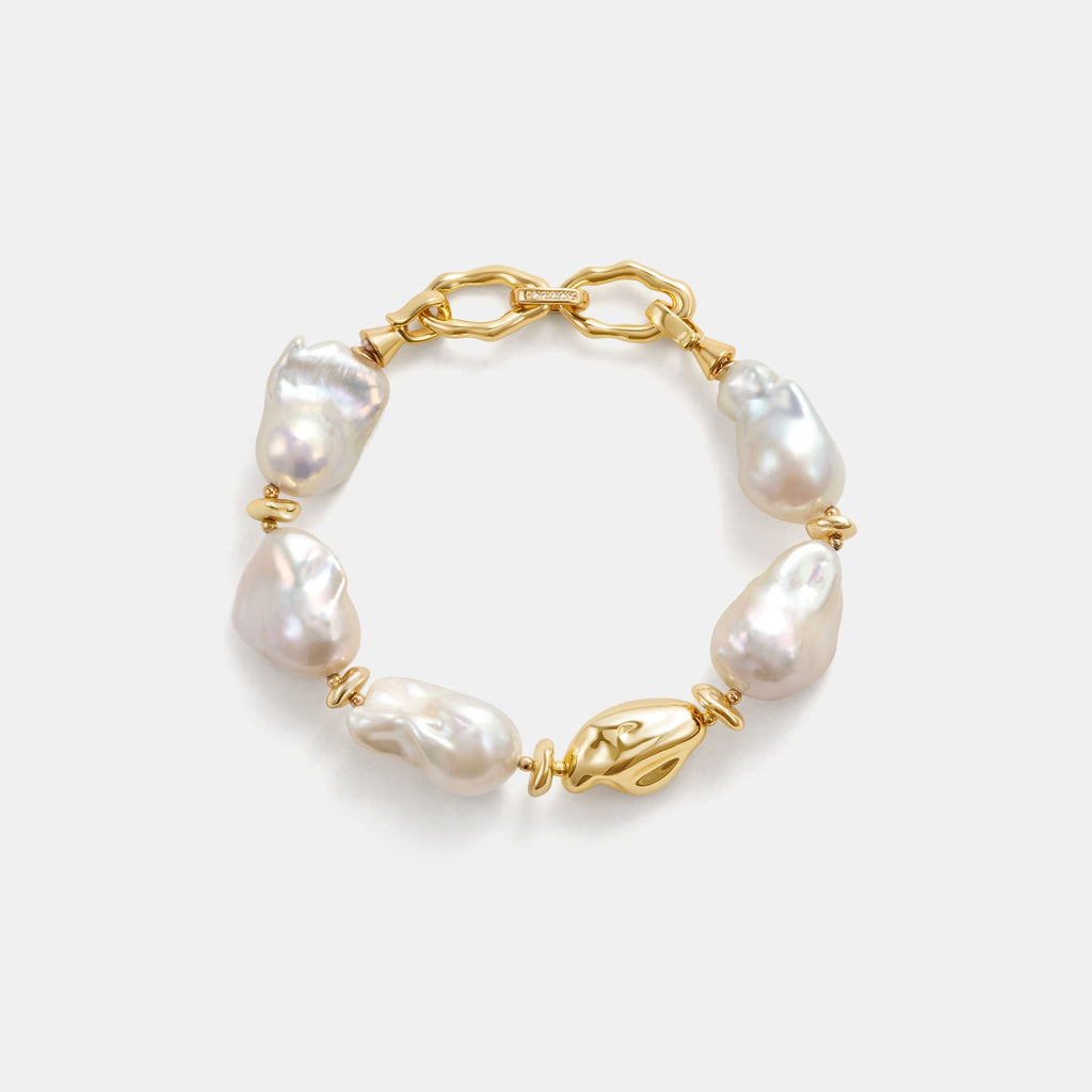 Sea Breeze Baroque Pearl Bracelet AmberLollipop