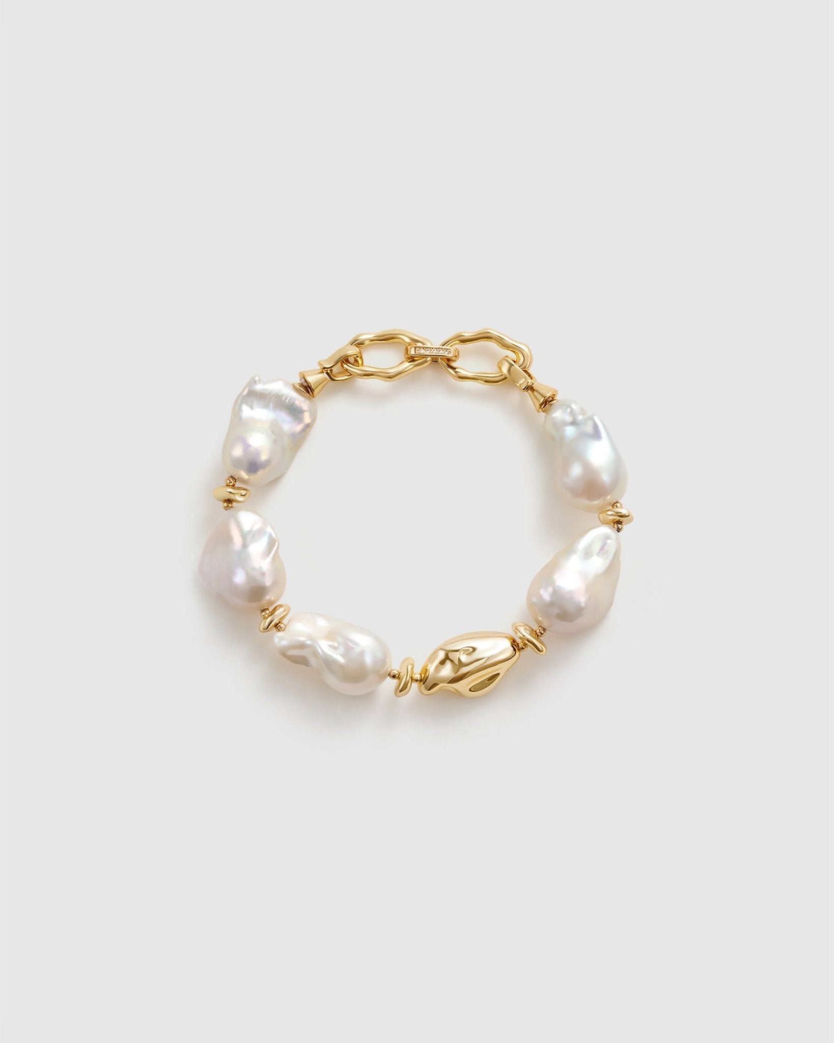 Sea Breeze Baroque Pearl Bracelet - Amber lollipop