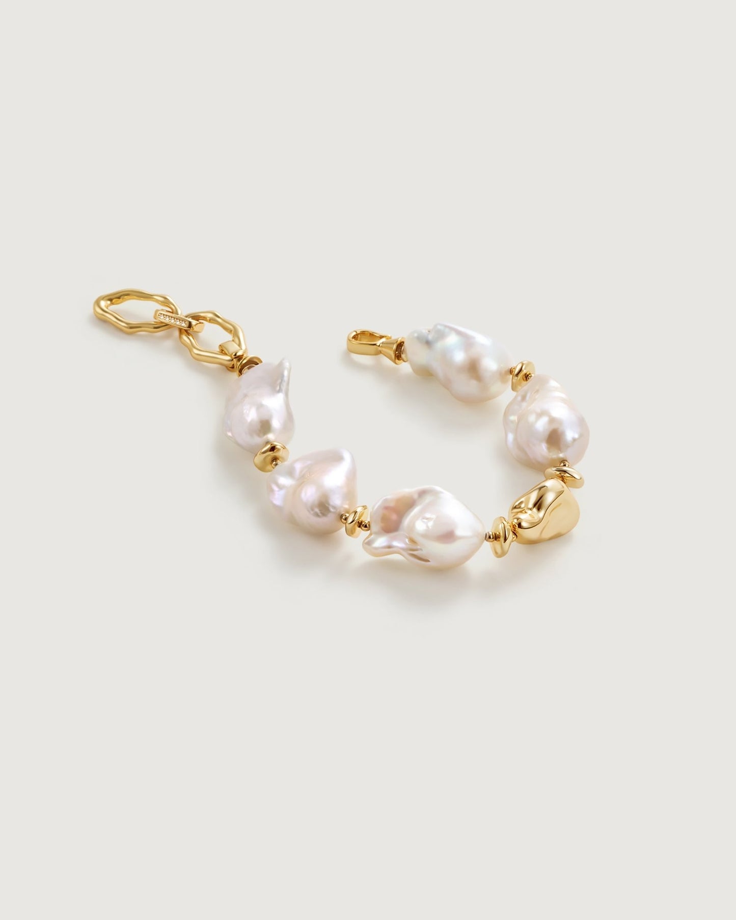 Sea Breeze Baroque Pearl Bracelet - Amber lollipop