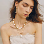Sea Breeze Baroque Pearl Necklace AmberLollipop
