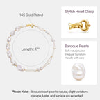 Sea Foam Baroque Pearl Necklace AmberLollipop