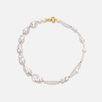 Sea Foam Baroque Pearl Necklace AmberLollipop