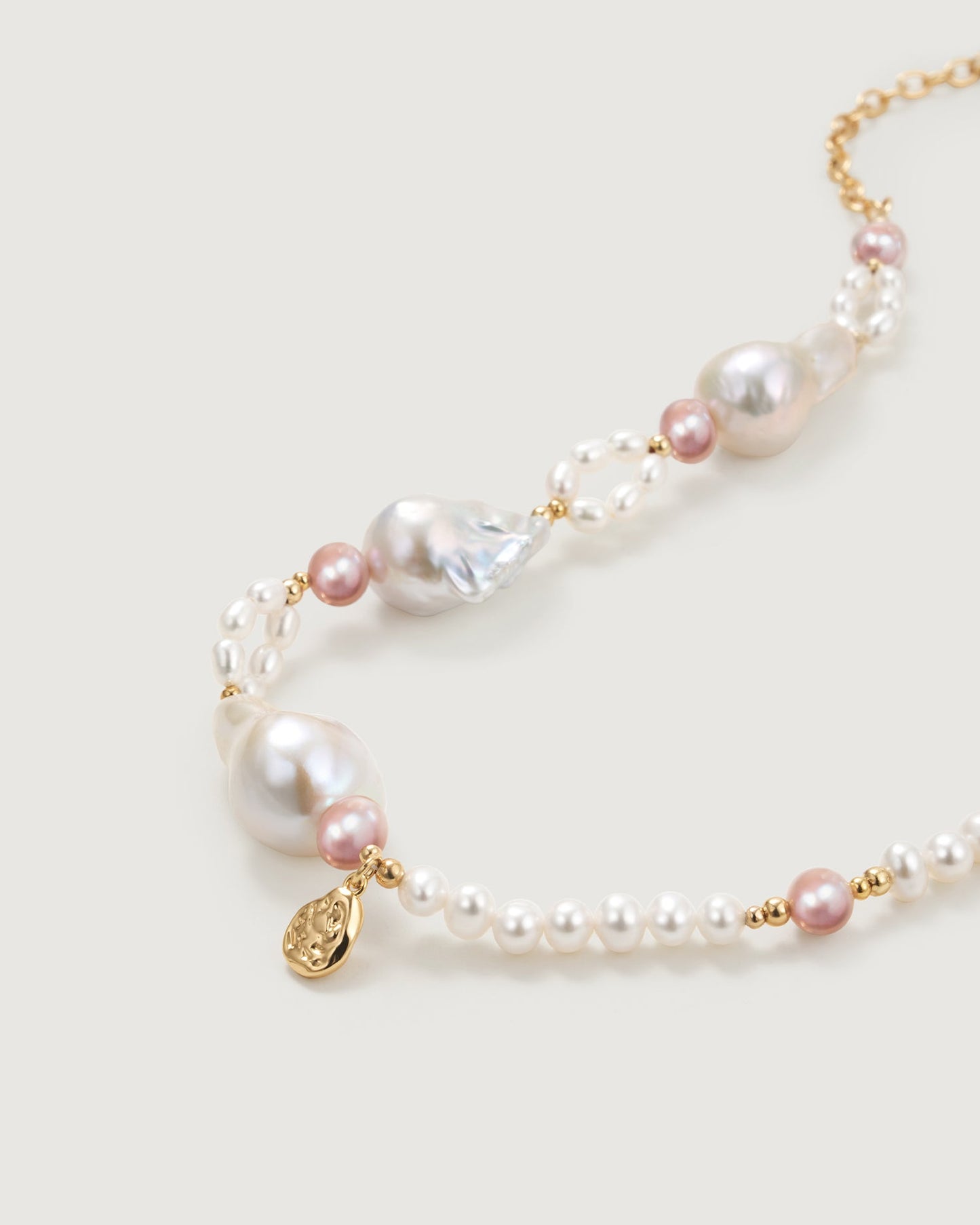 Sea Garden Pearl Necklace - Amber lollipop