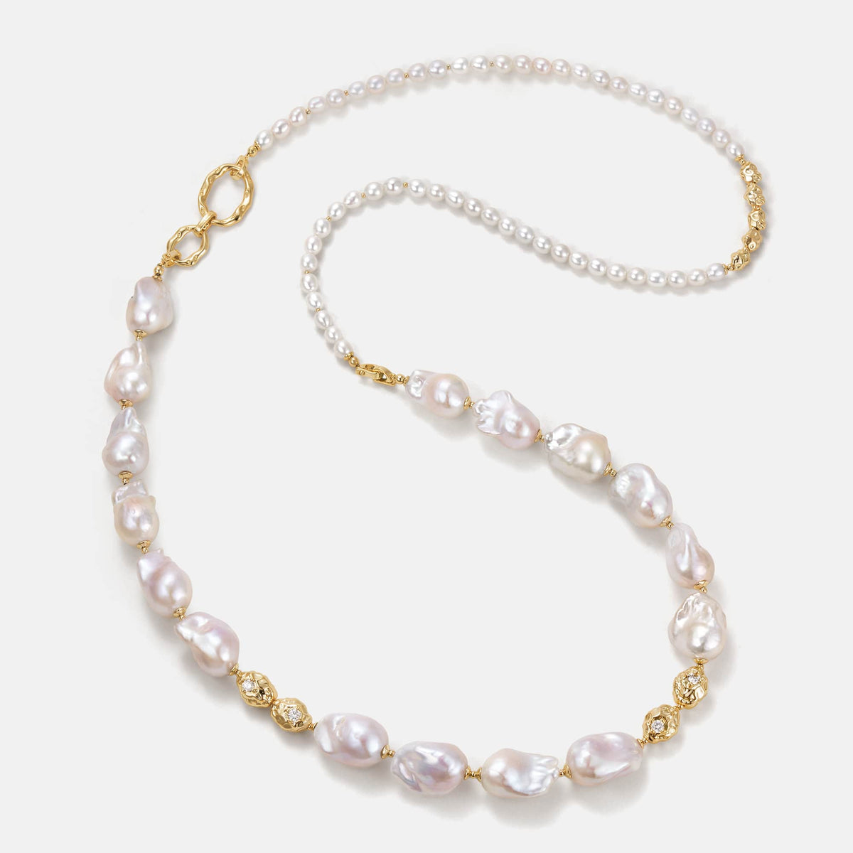 Sea Jewel Baroque Pearl Necklace AmberLollipop