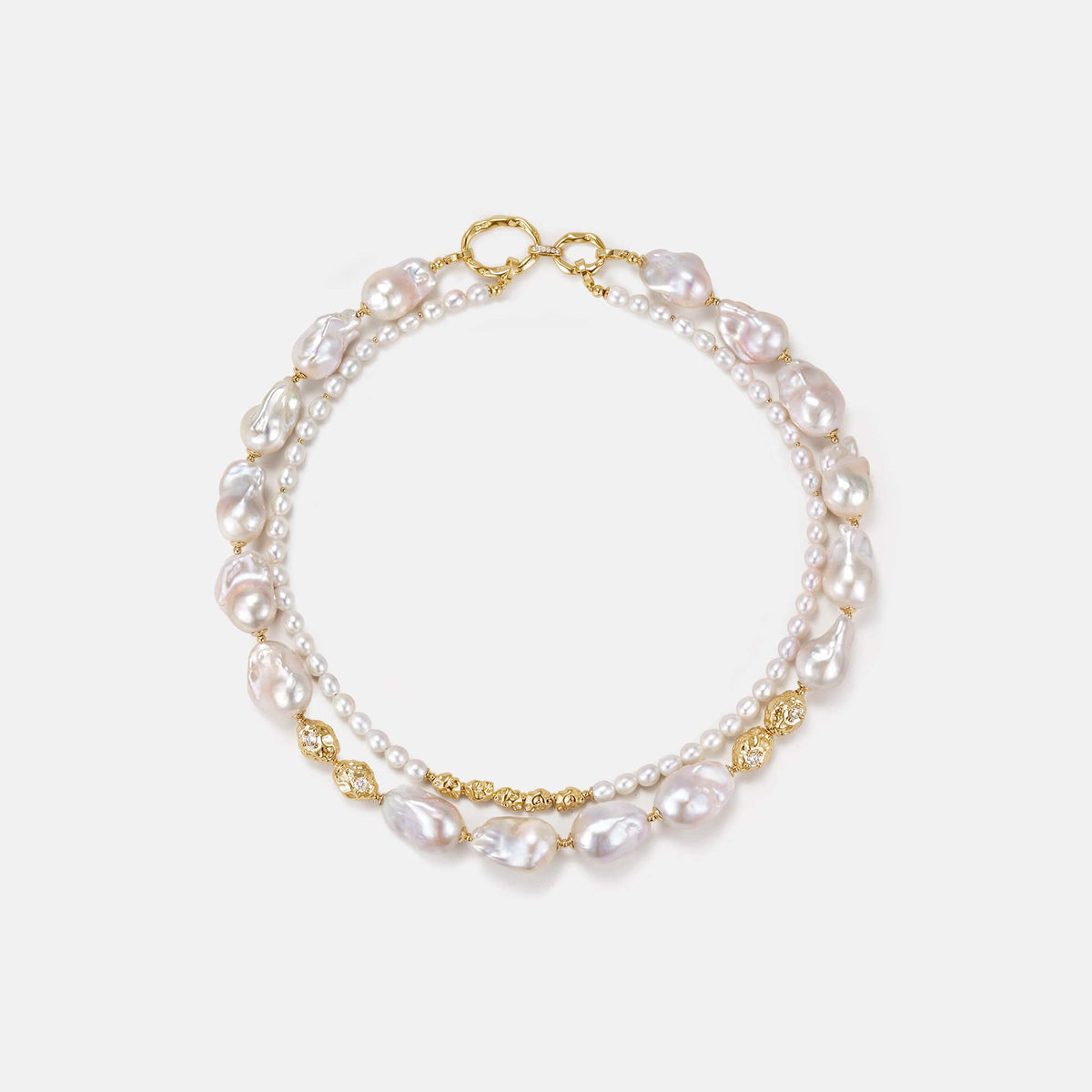Sea Jewel Baroque Pearl Necklace AmberLollipop