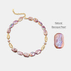 Sea Treasure Baroque Pearl Collar Necklace AmberLollipop