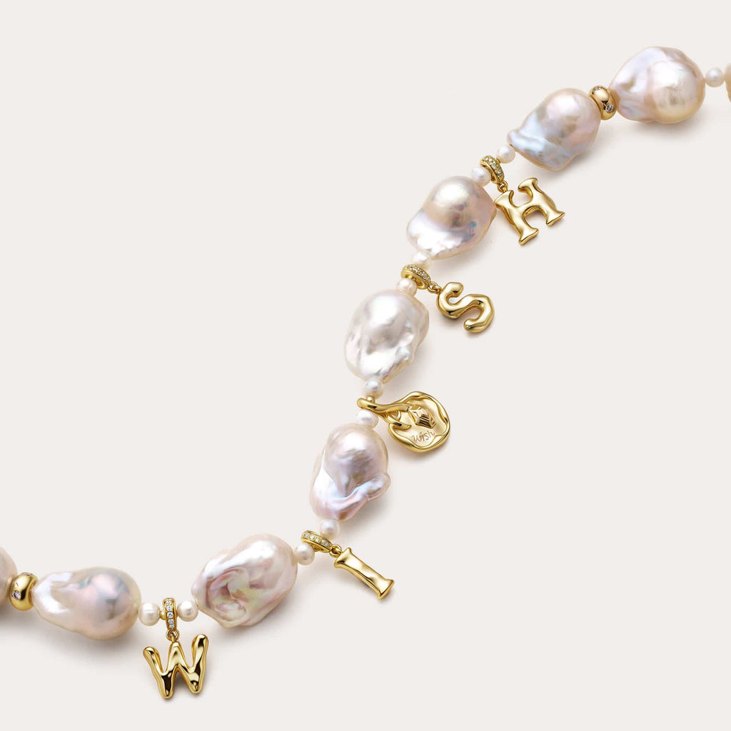 Sea Wish Baroque Pearl Necklace AmberLollipop