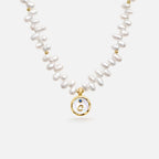 Signet Initial Pearl Necklace AmberLollipop