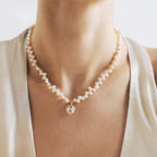 Signet Initial Pearl Necklace AmberLollipop