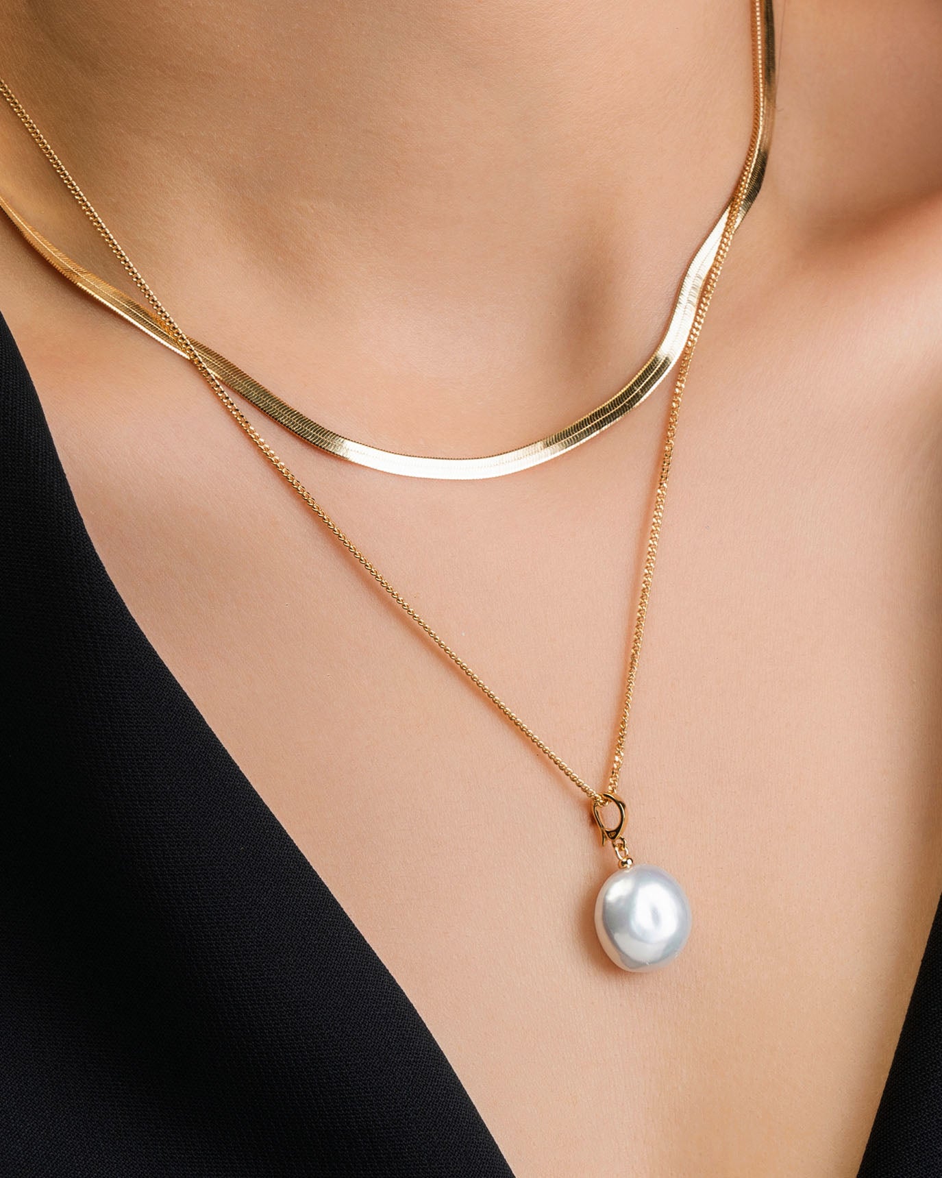 Silk Way Pearl Necklace Set - Amber lollipop