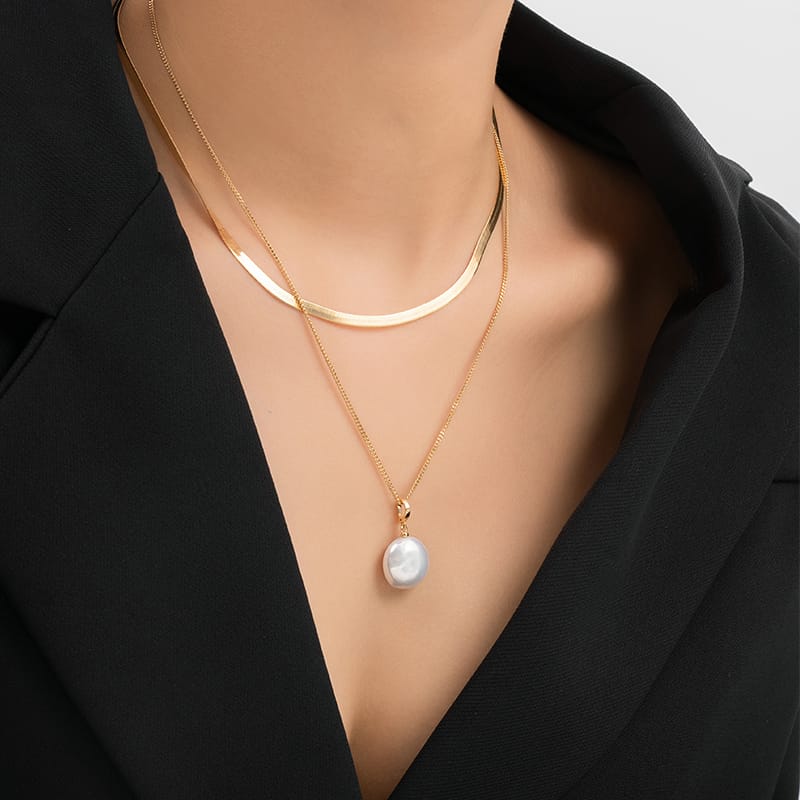 Snake Chain Necklace AmberLollipop