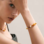 Solar Flame Amber Bracelet