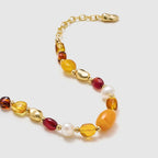 Solar Flame Amber Bracelet