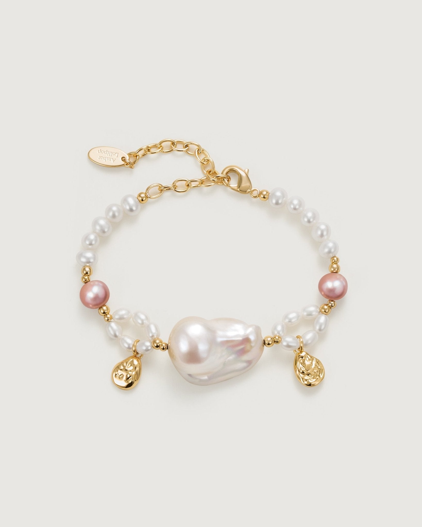 Spring Isle Pearl Bracelet - Amber lollipop