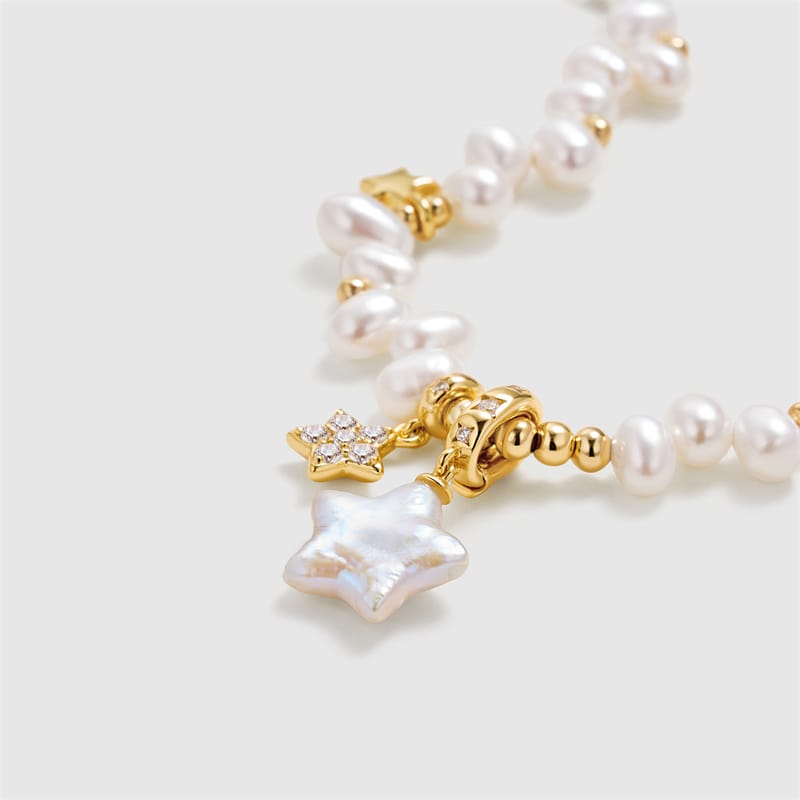 Starlight Irregular Pearl Bracelet AmberLollipop
