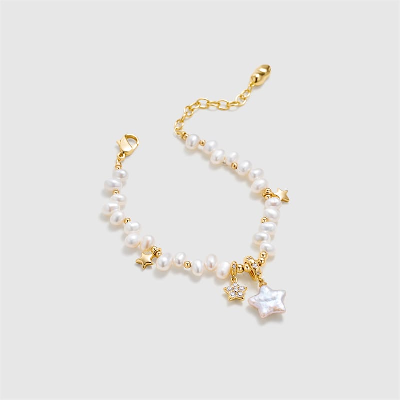 Starlight Irregular Pearl Bracelet AmberLollipop