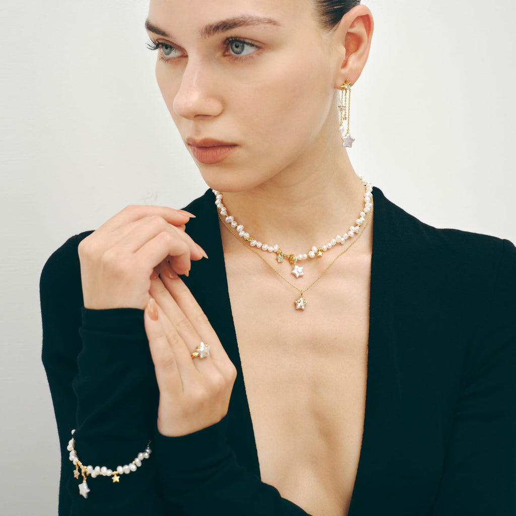 Starlight Irregular Pearl Necklace AmberLollipop