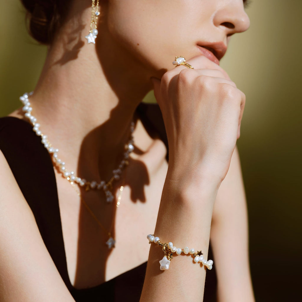 Starlight Pearl Jewelry Set AmberLollipop