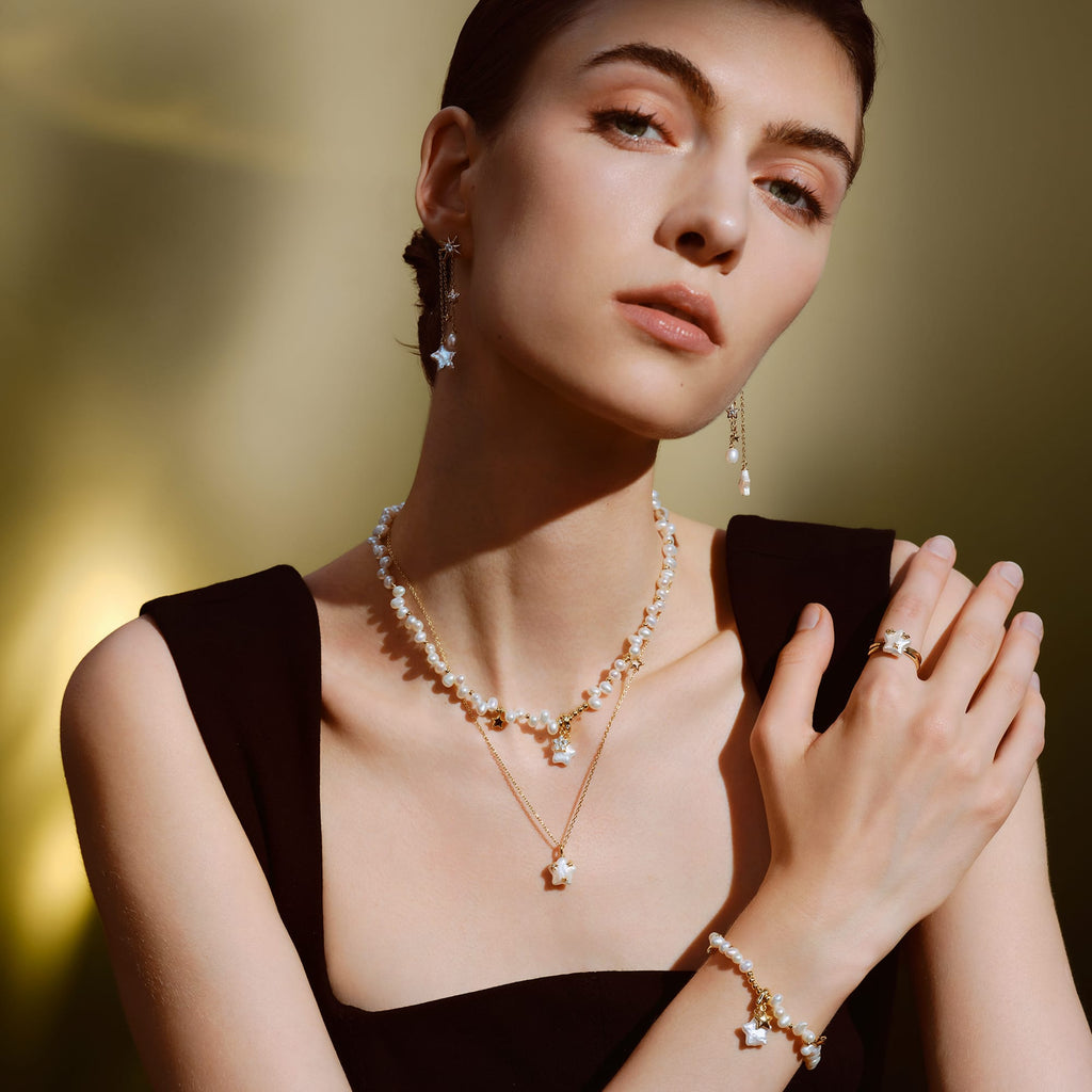 Starlight Pearl Jewelry Set AmberLollipop