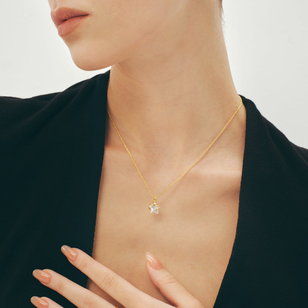 Starlight Pearl Necklace AmberLollipop