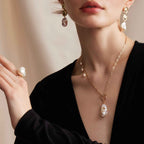 Starlit Splendor Baroque Pearl Ring Unique Shaped