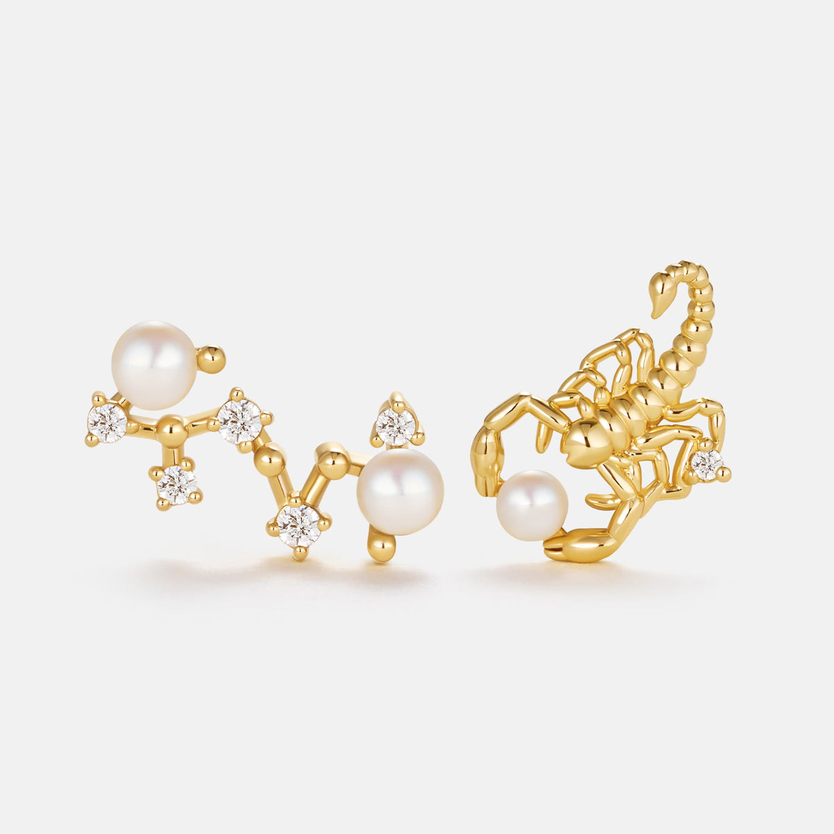 Stellar Zodiac Pearl Earrings AmberLollipop