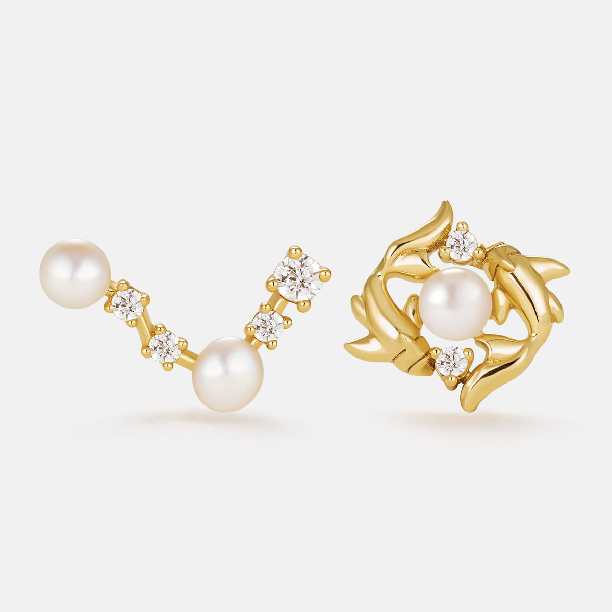 Stellar Zodiac Pearl Earrings AmberLollipop