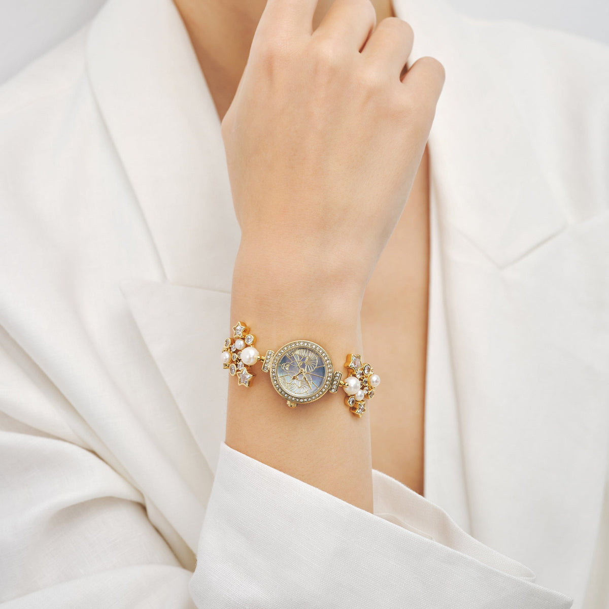 Stellar Zodiac Pearl Watch（Aries / Leo / Sagittarius） AmberLollipop